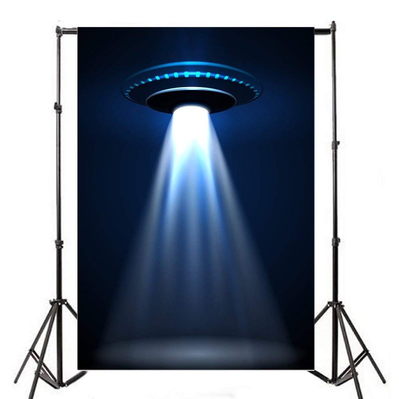 AOFOTO 3x5ft UFO Backdrop Flying Saucer Photography Background Science Fiction Alien Invasion Spacecraft Kid Boy Child Artistic Portrait Photo Shoot Studio Props Video Drop Vinyl Wallpaper Drape - Image 2